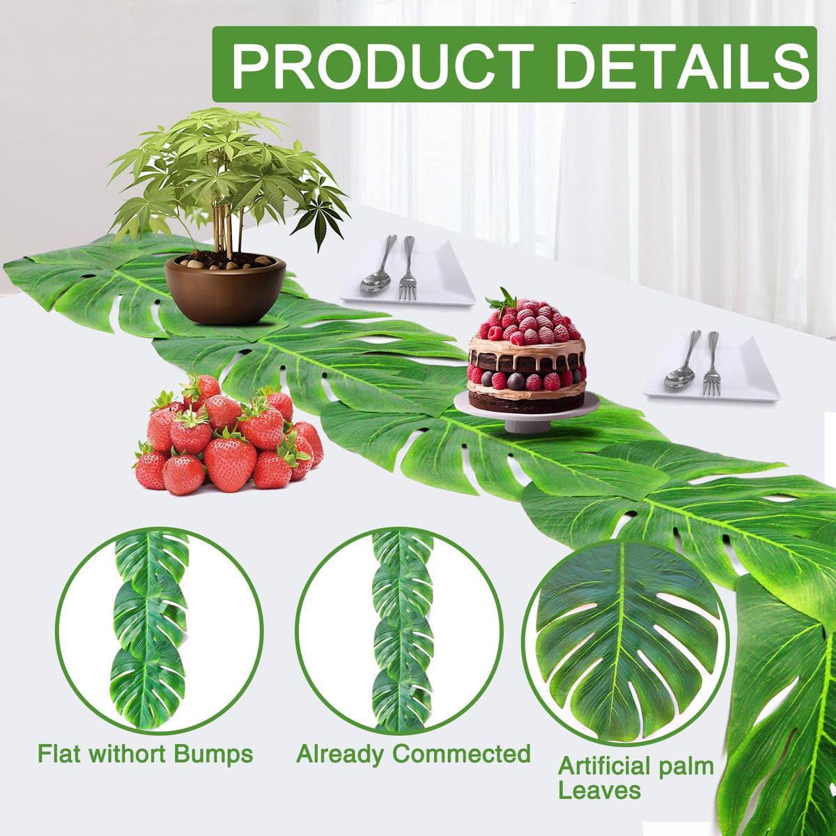 DEYIXUN tropical table decor for weddings and luaus