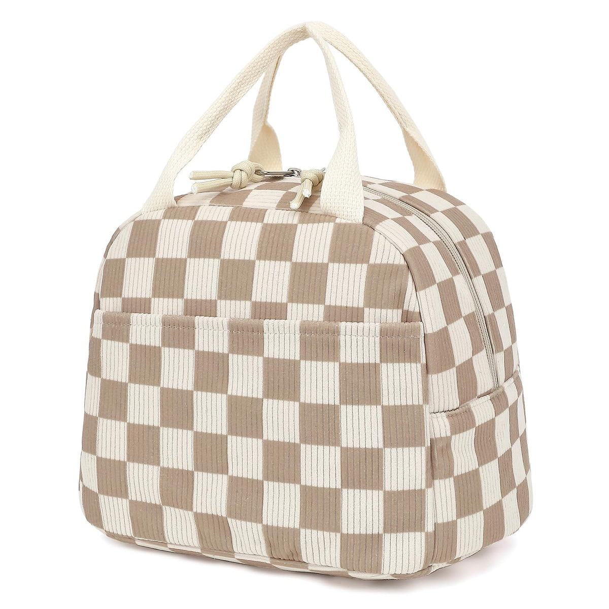 Dezcrab Corduroy Lunch Box front view: durable exterior for daily use.