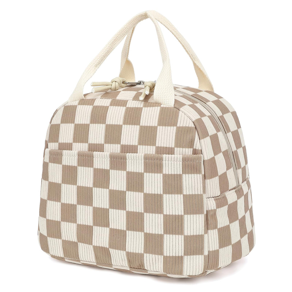 Dezcrab Corduroy Lunch Box front view: durable exterior for daily use.