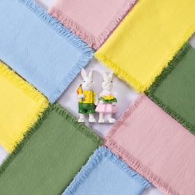 DeZerlor lilac fringe napkins add spring charm to gatherings.