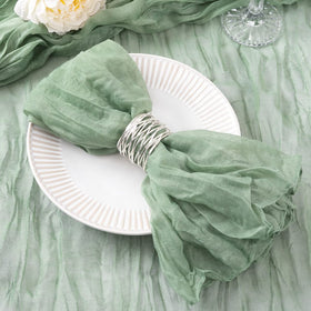 DeZerlor sage green napkins bulk pack on table for weddings