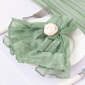 DeZerlor sage green napkins dining table decor suitable for banquets