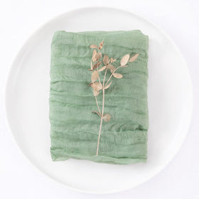 DeZerlor sage green napkins heart fold charming reception decor