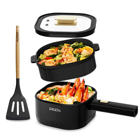 DEZIN 2L hot pot with steamer for dorm meals and quick, convenient cooking