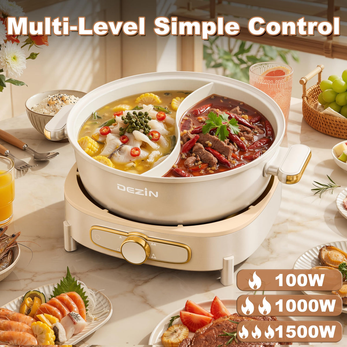 DEZIN anti-scalding handles for safe transport during cooking