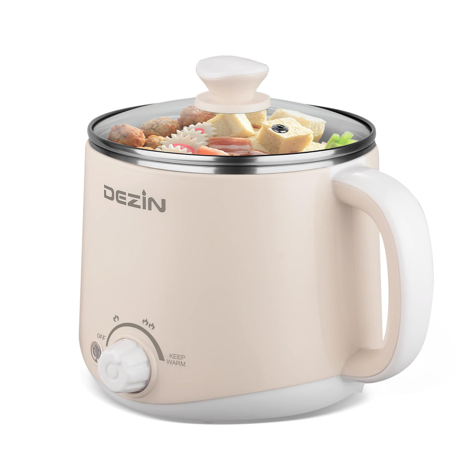 DEZIN Electric Pot ramen cooking shows a quick breakfast option