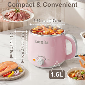 DEZIN hot pot electric boils noodles rapidly for a quick meal