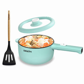 Dezin Hot Pot Electric 2L front view, compact dorm-friendly design for quick meals.
