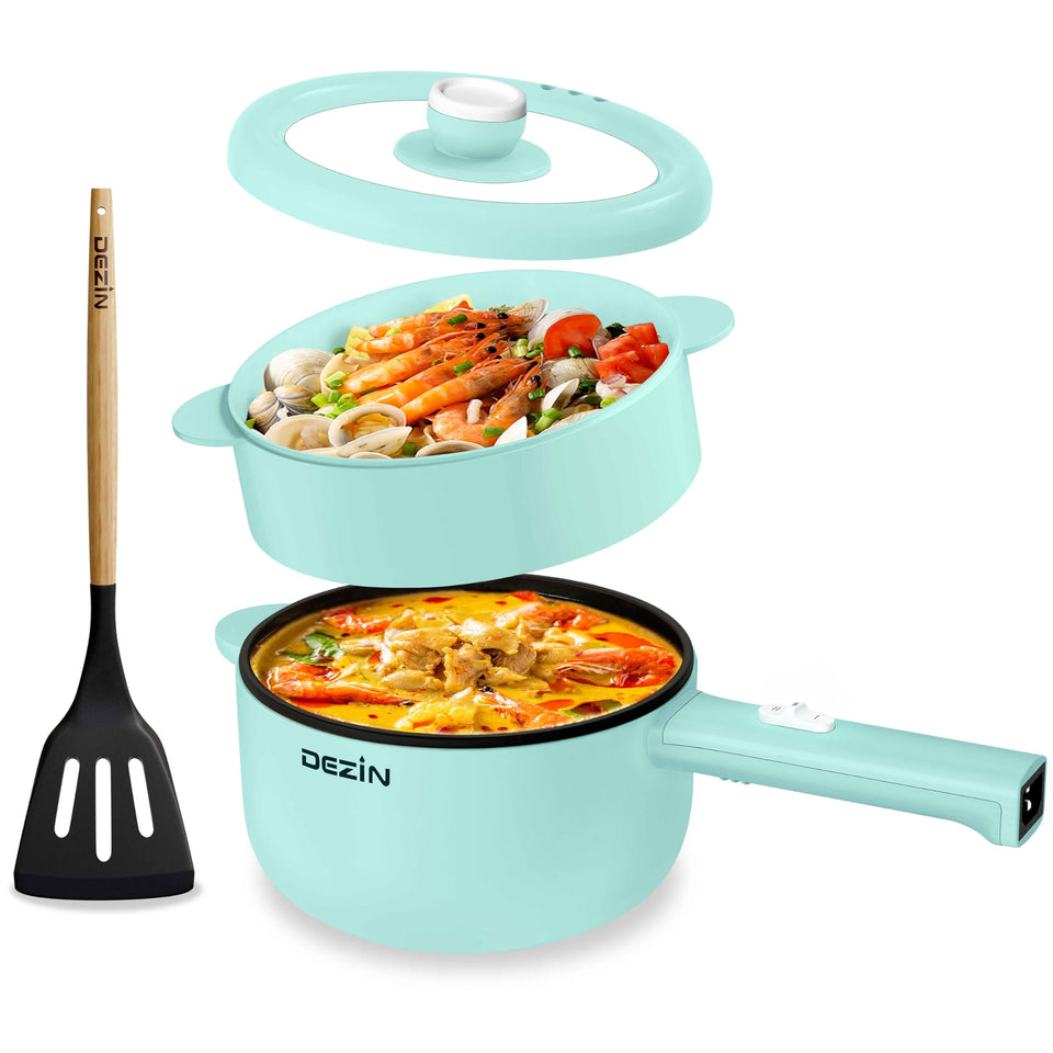 DEZIN hot pot electric 2L with non-stick coating for quick meals.
