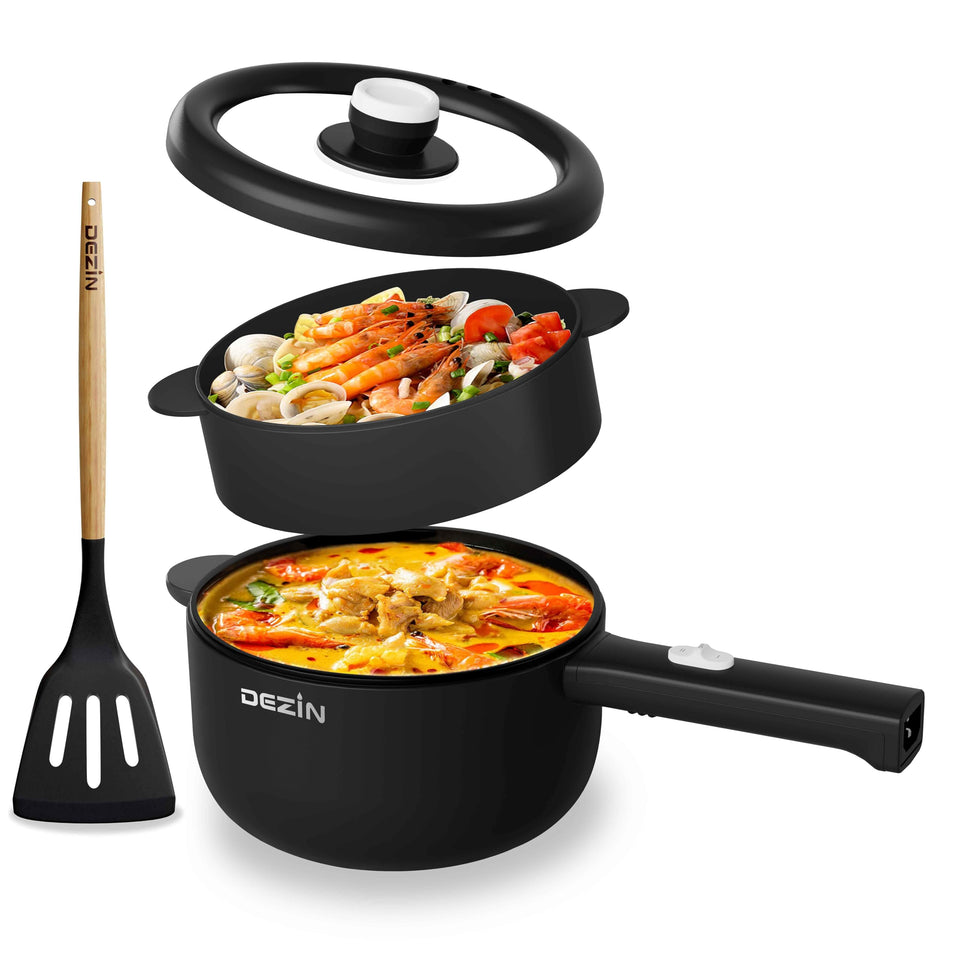 DEZIN hot pot electric with open-lid view for quick dorm meals