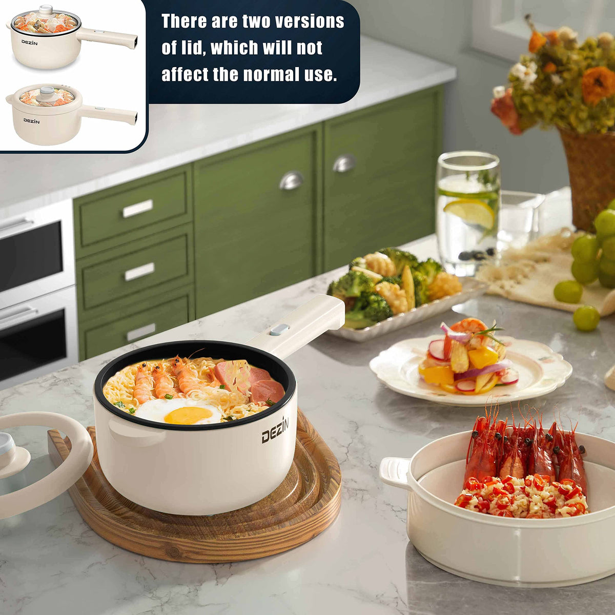 DEZIN hot pot electric boil-dry and overheat protection for safety