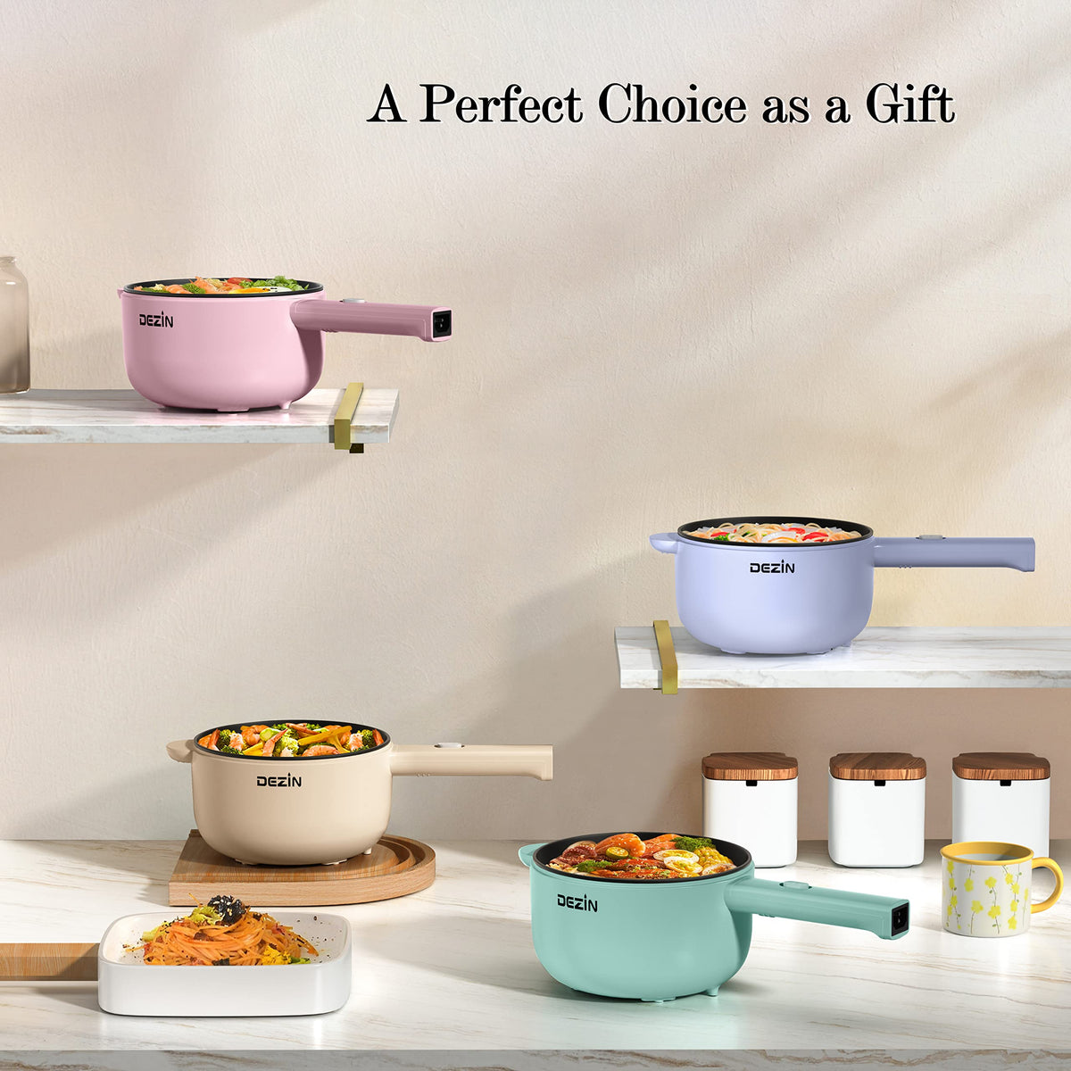 DEZIN hot pot electric safe, compact, versatile cooking