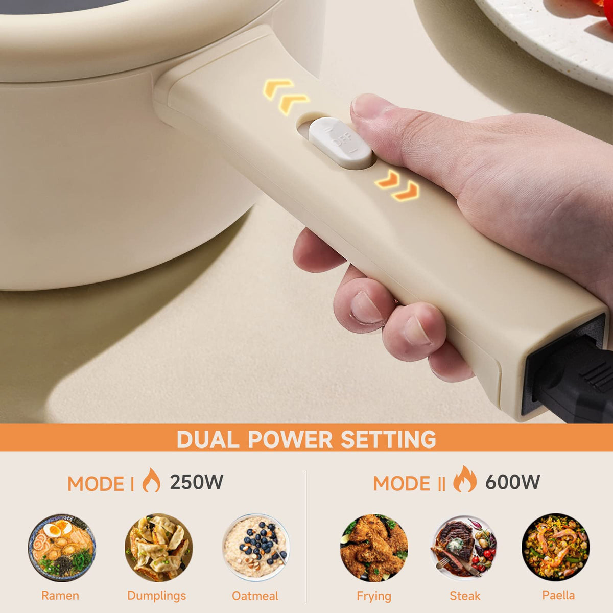 DEZIN hot pot electric 600W option for fast heating