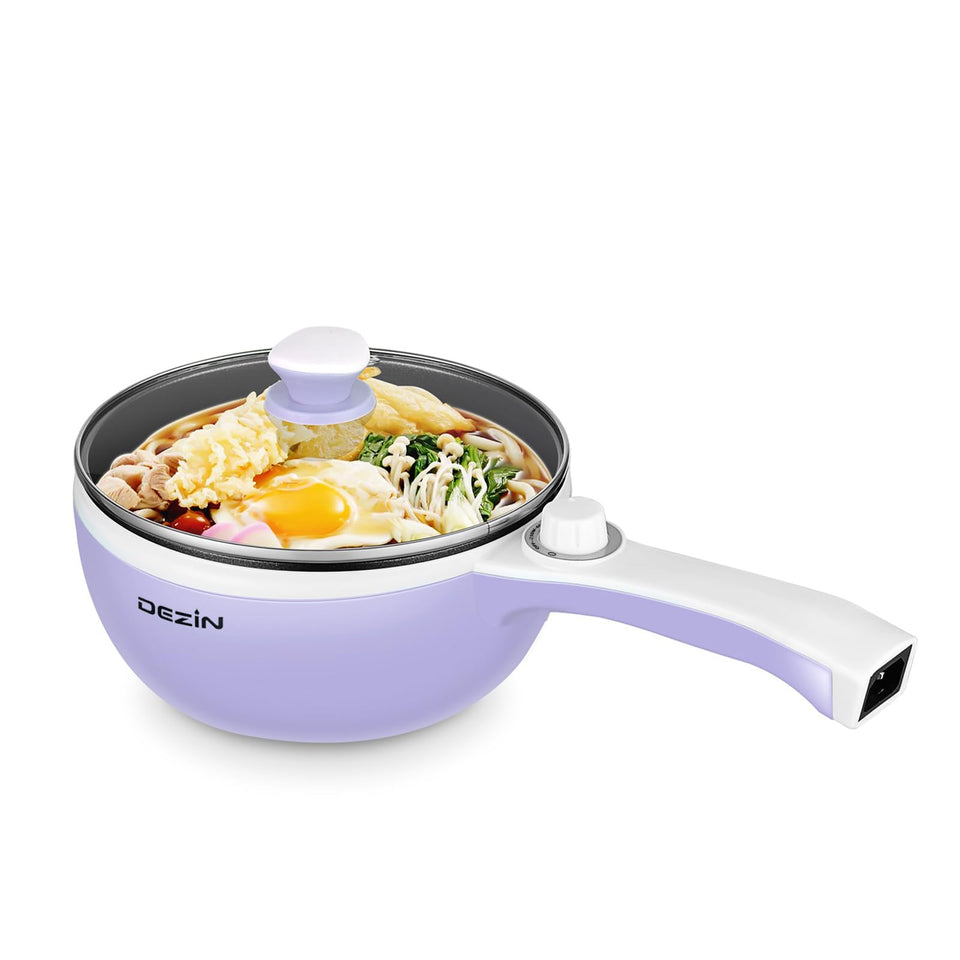 DEZIN hot pot electric upgraded non-stick coating enables easy, mess-free cooking