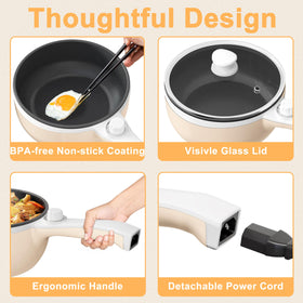 DEZIN hot pot safety features, auto shut-off and boil-dry protection.
