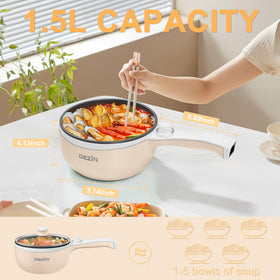 DEZIN pot with silicone spatula included, convenient for sautéing and serving.