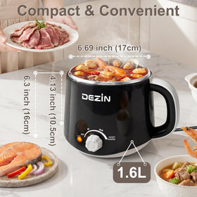 DEZIN glass lid allows watching ramen simmer for precise cooking.