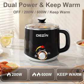 DEZIN keep-warm function maintains 75–80°C for ongoing meals.