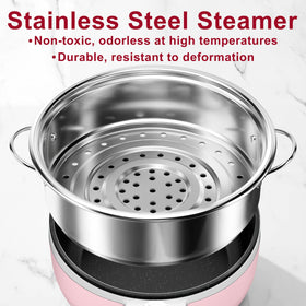 Non-stick coating on DEZIN pot eases cleanup after sautéing.