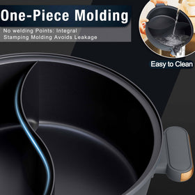 DEZIN hot pot non-stick coating eases release and cleaning.
