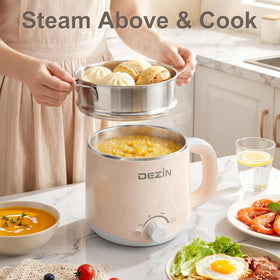 DEZIN hot pot noodles boiling demonstrates quick, convenient meals.