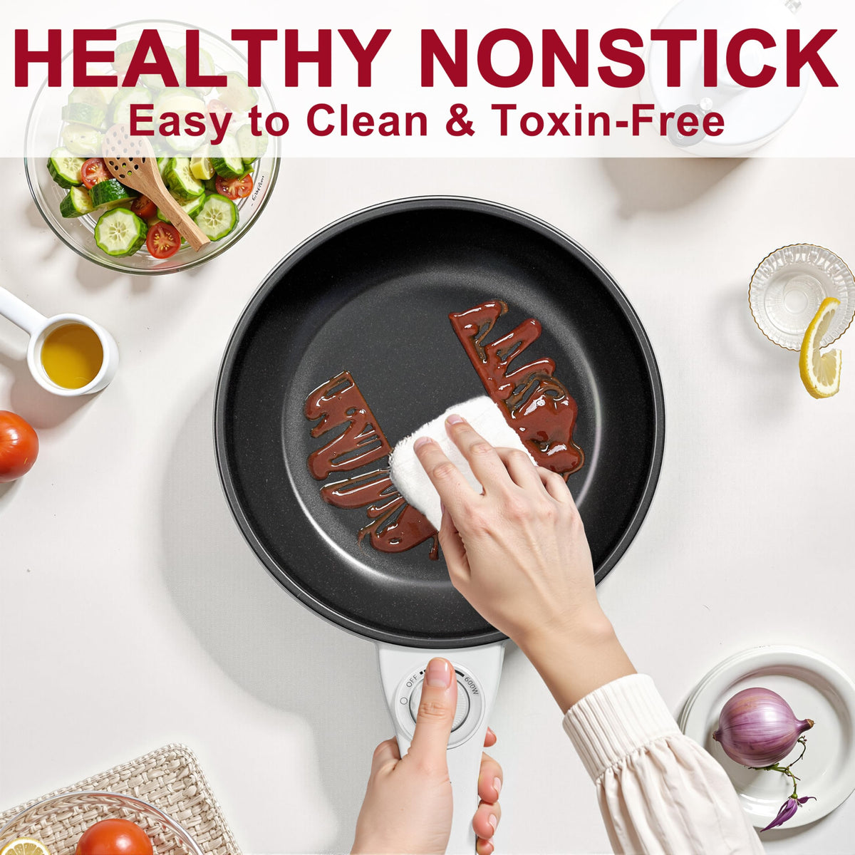 DEZIN hot pot noodle-cooking setup emphasizes rapid boil capability.
