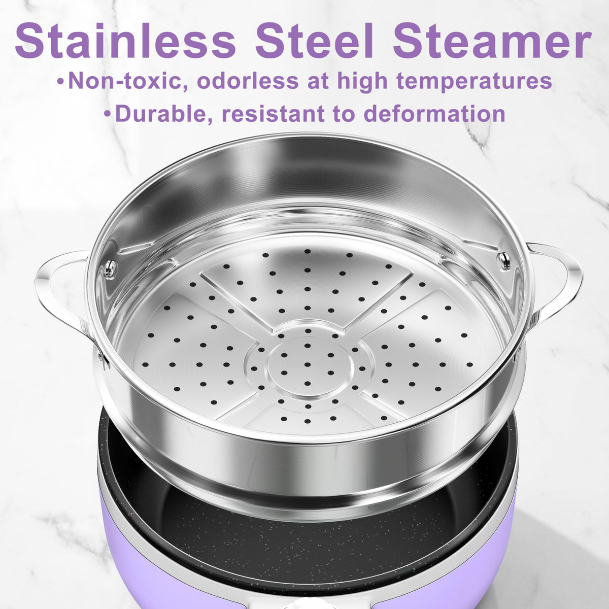 DEZIN silicone turner included for sautéing and serving.