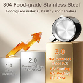 DEZIN stainless steel interior highlights durable, easy-to-clean surface.