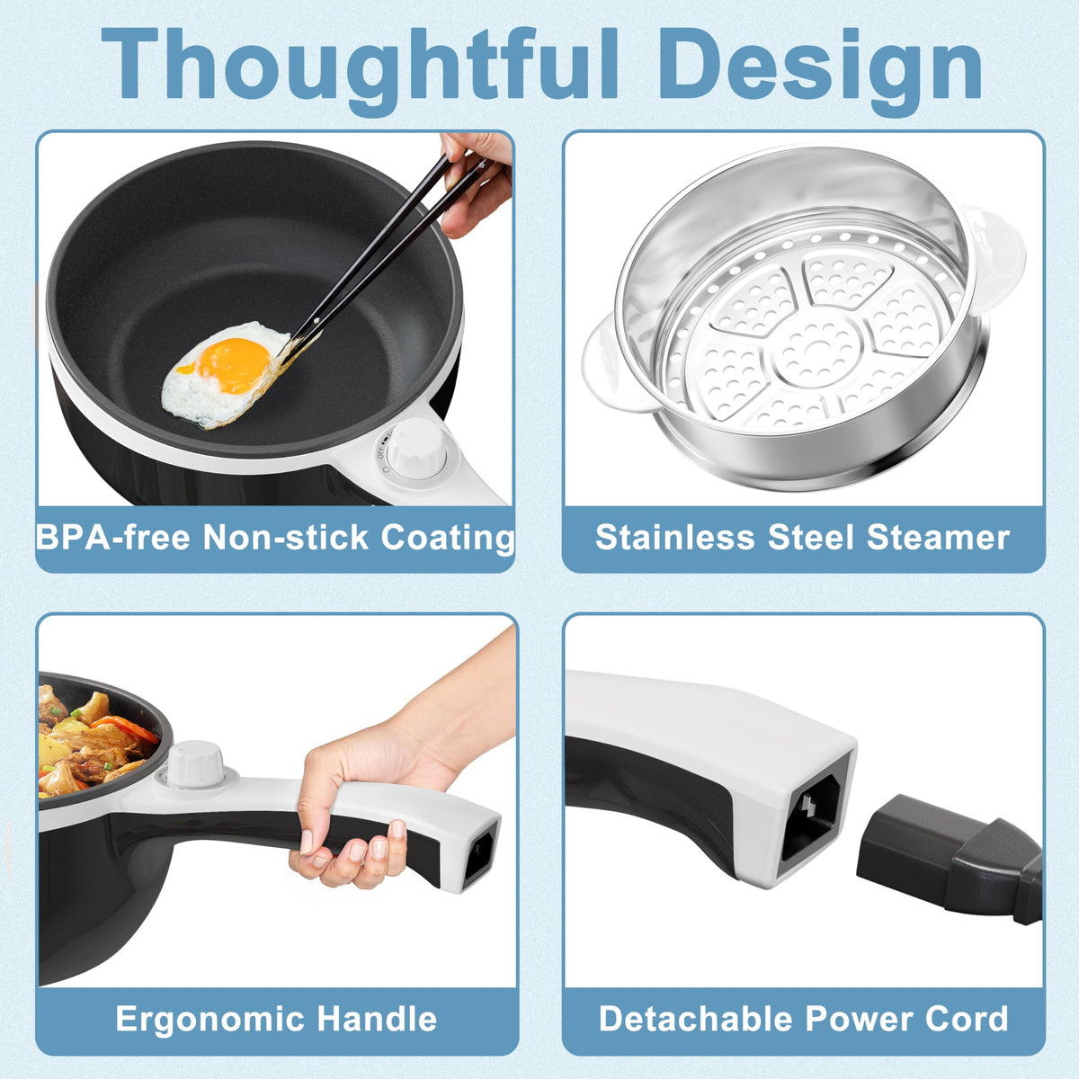 DEZIN pot ideal for ramen, fried rice, oats, and soups.