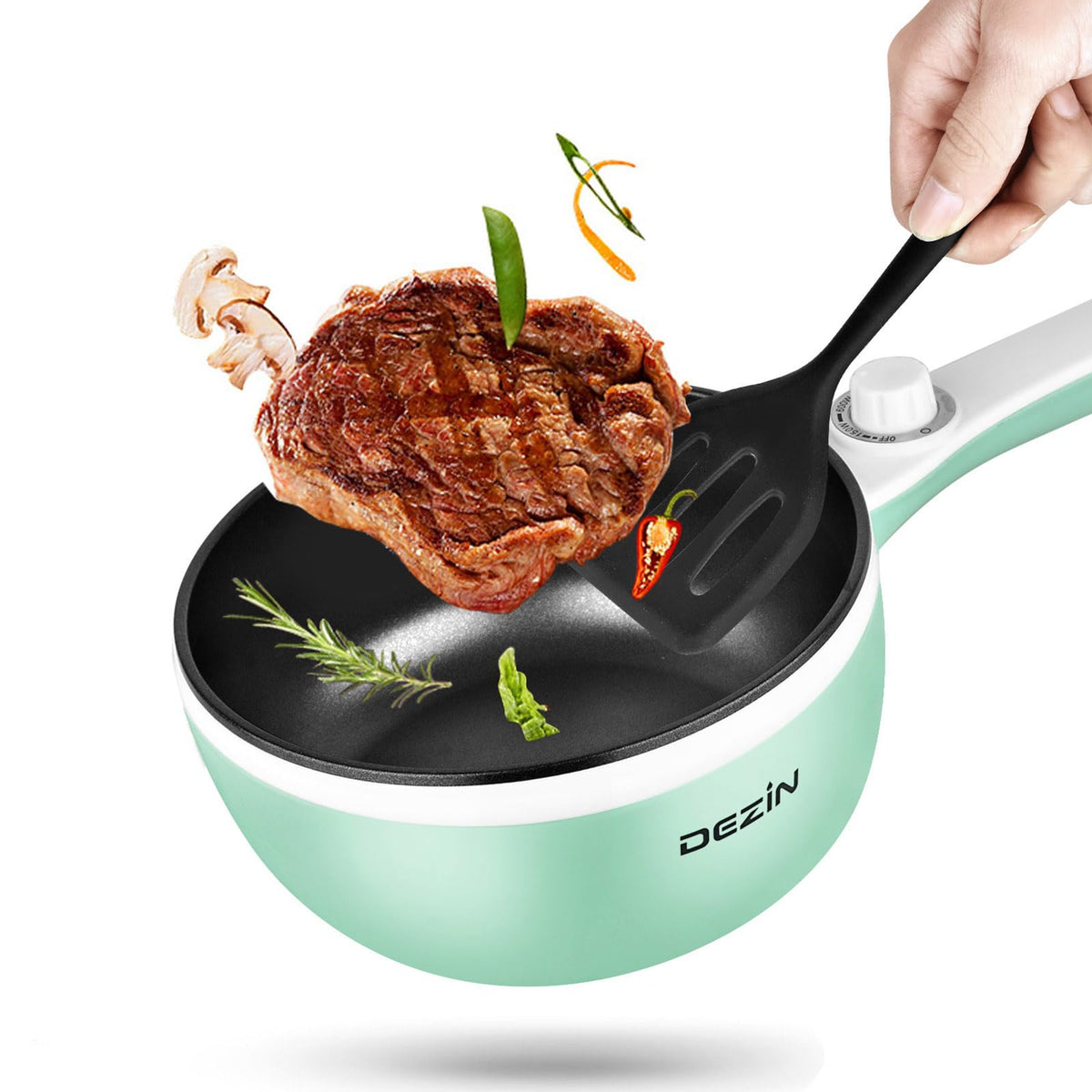 DEZIN hot pot versatile cooking for steak, eggs, noodles, fried rice, and soups
