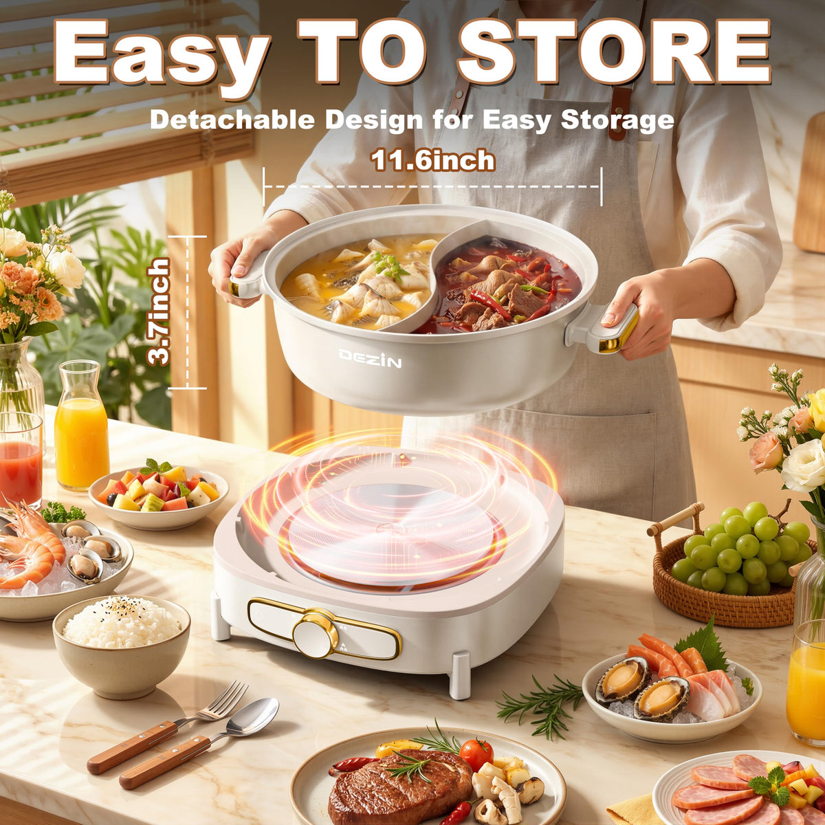 DEZIN non-stick coating facilitates easy release and cleanup