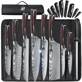 Dfito chef knife set roll bag front view for portability