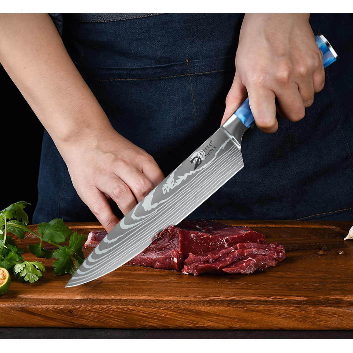 Dfito dishwasher-safe knives offer easy cleaning after meal prep