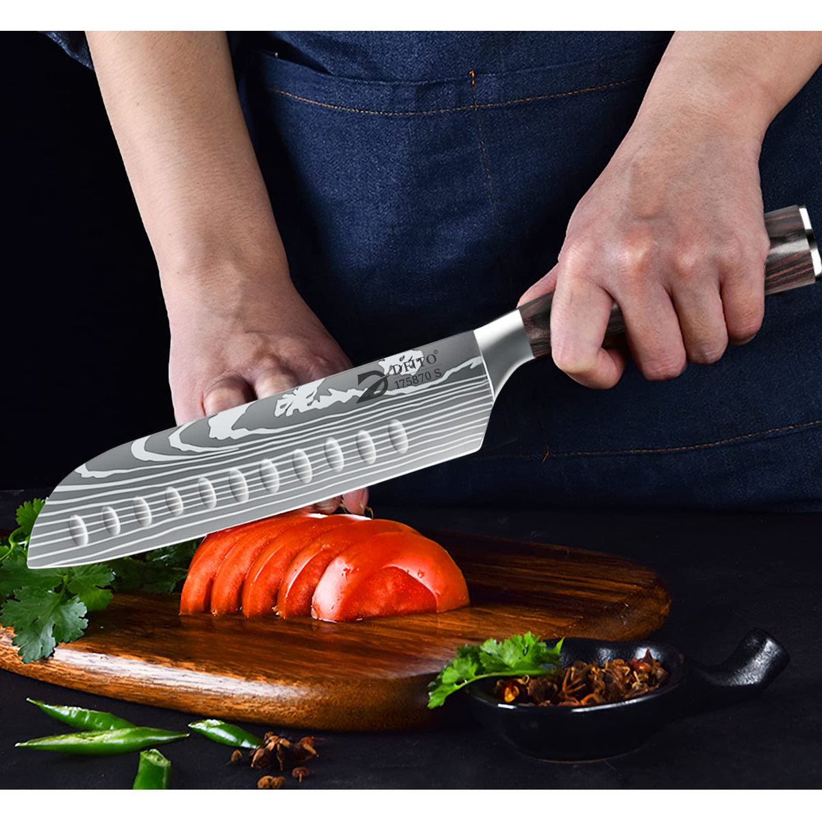 Dfito kitchen prep scene with meat and vegetables