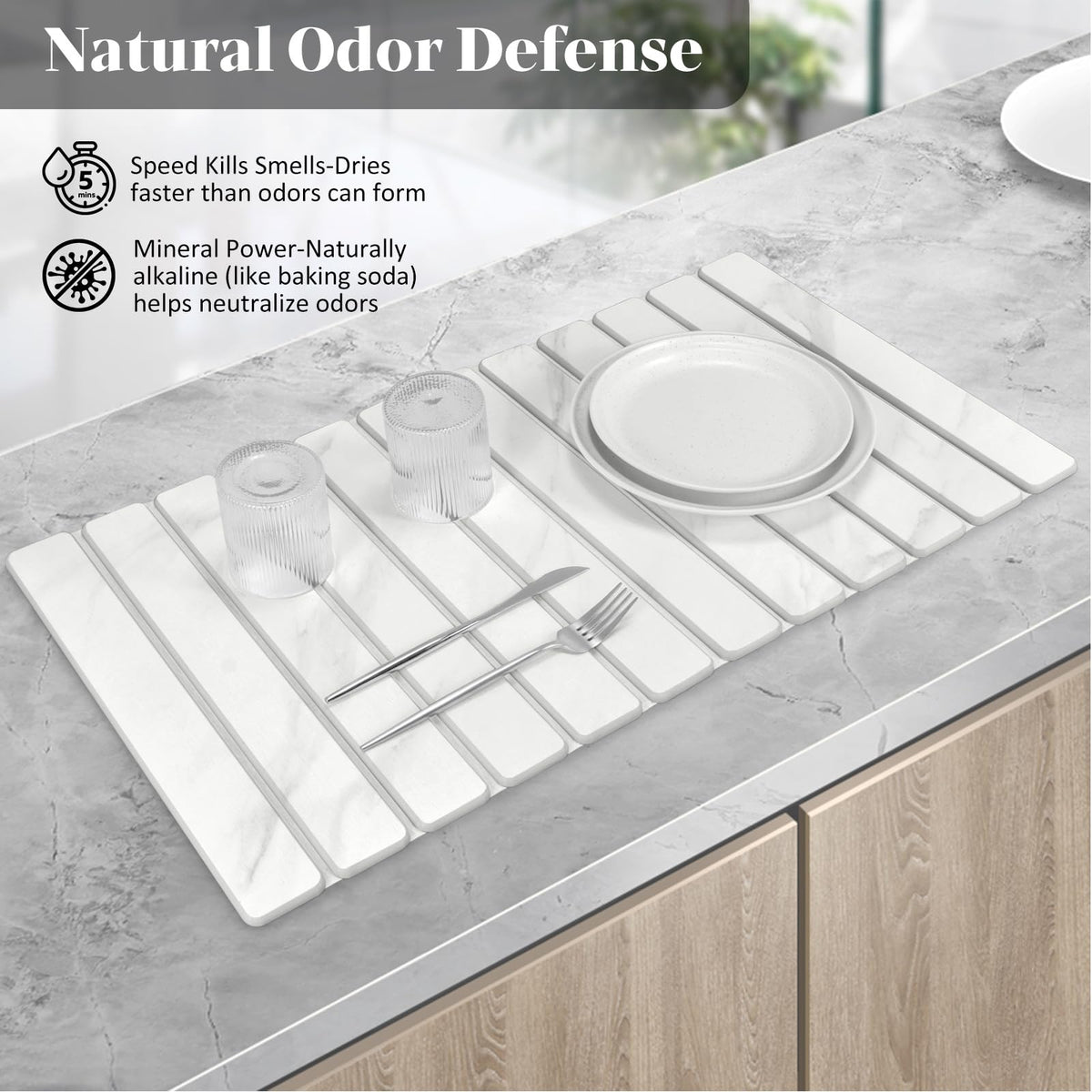 DFJKJUU marble-pattern folding mat stored flat after use