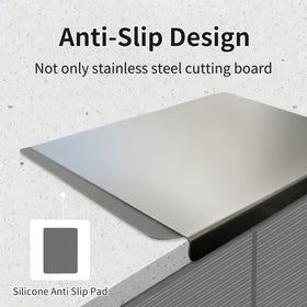 DFQ edge-polished stainless board resists scratches and lasts longer