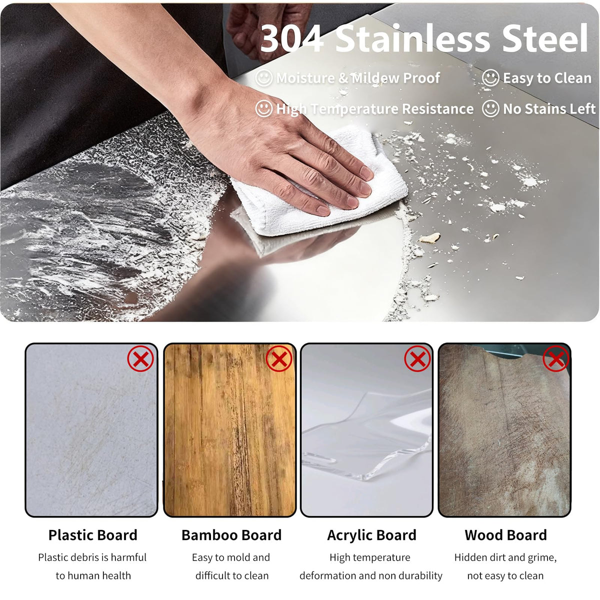 DFQ large surface suitable for fruits, vegetables, bread, and pizza prep