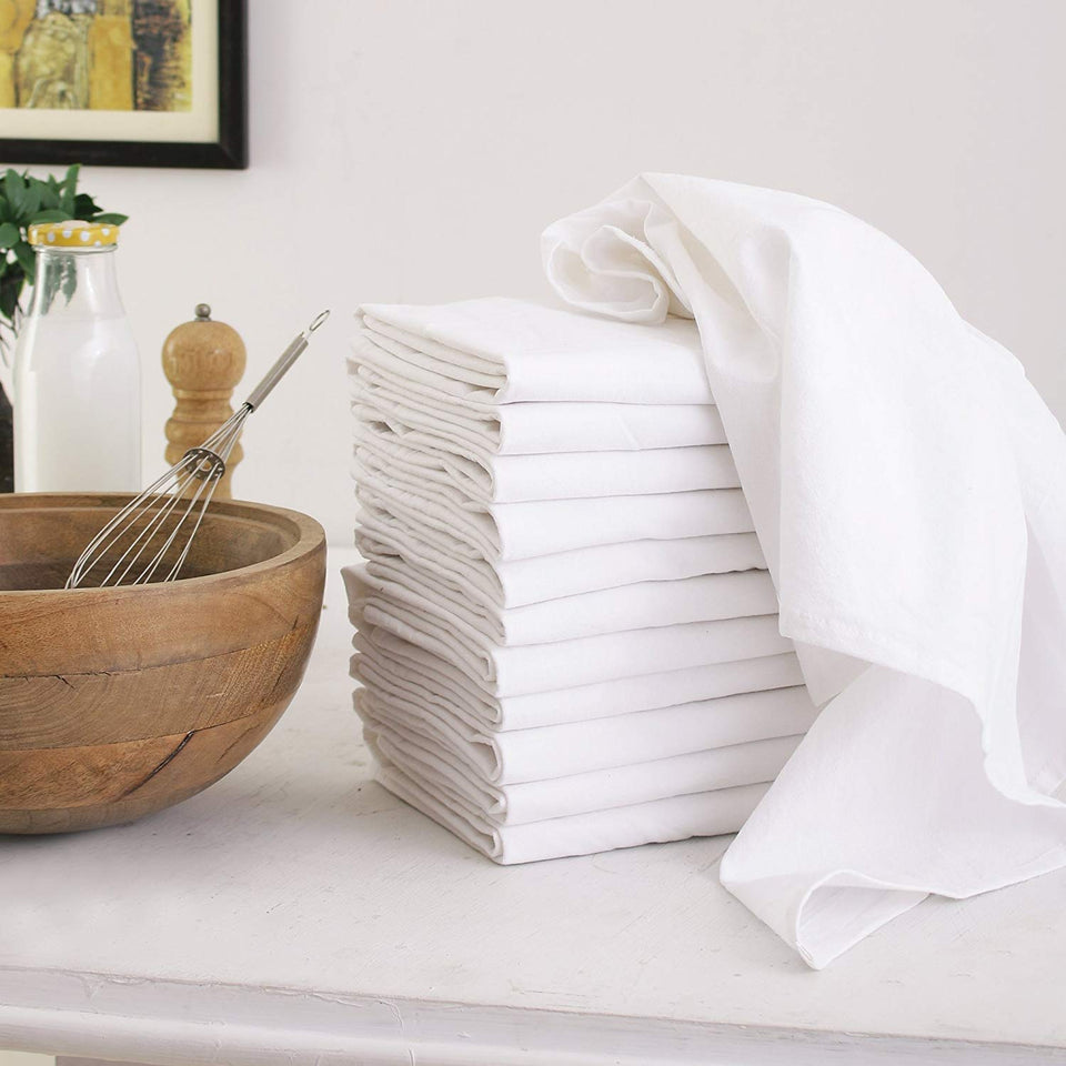 DG Collections flour sack towels 27x27 lint-free drying for kitchen and crafts