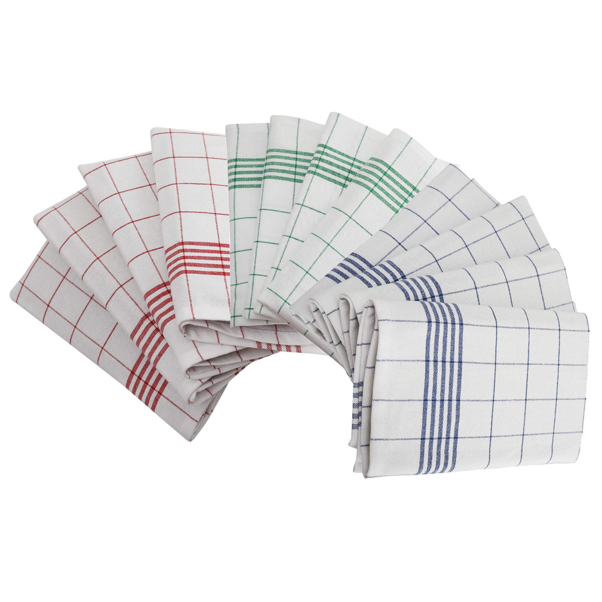 DG Collections blue white checkered towel with soft weave for gentle cleaning
