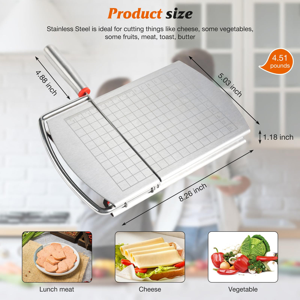 DGLOZE cheese slicer on a cheese board, versatile kitchen tool