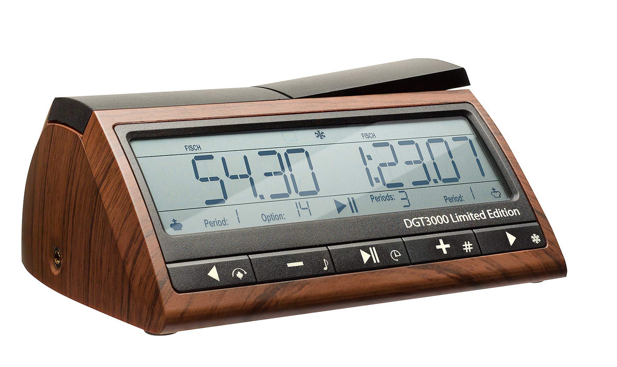 DGT3000 LE wooden finish chess timer for premium design and durability
