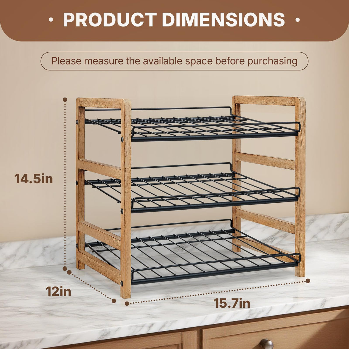DGWJSU can organizer sturdy-frame supports heavy cans safely