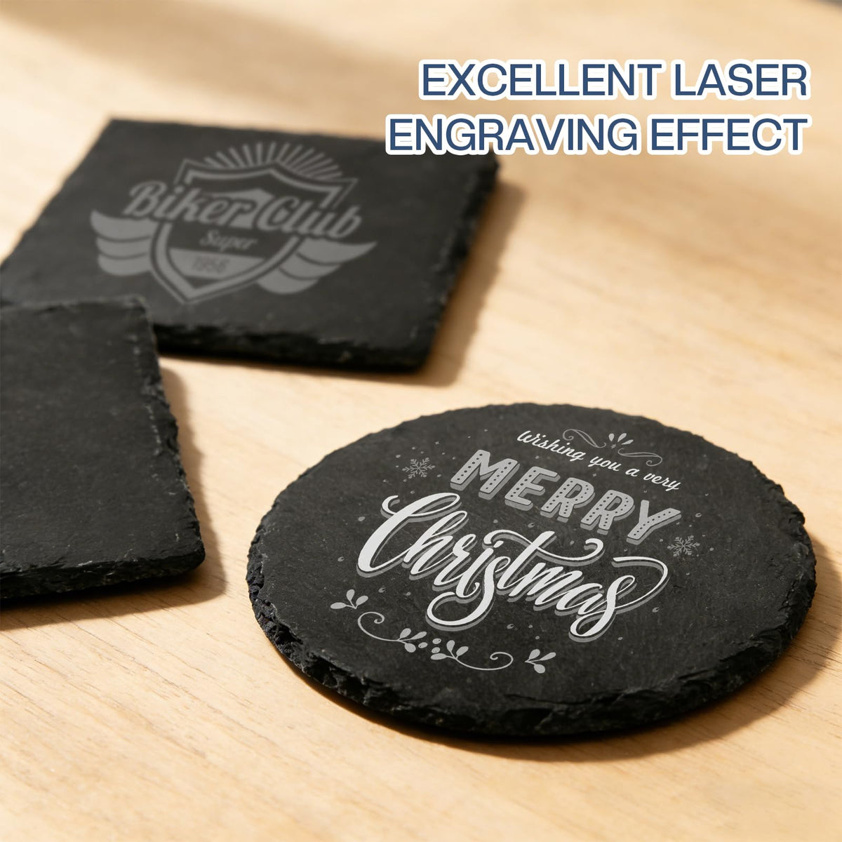 dhfsleo 72-piece slate coaster set elevates any home or office table.