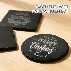 dhfsleo 72-piece slate coaster set elevates any home or office table.
