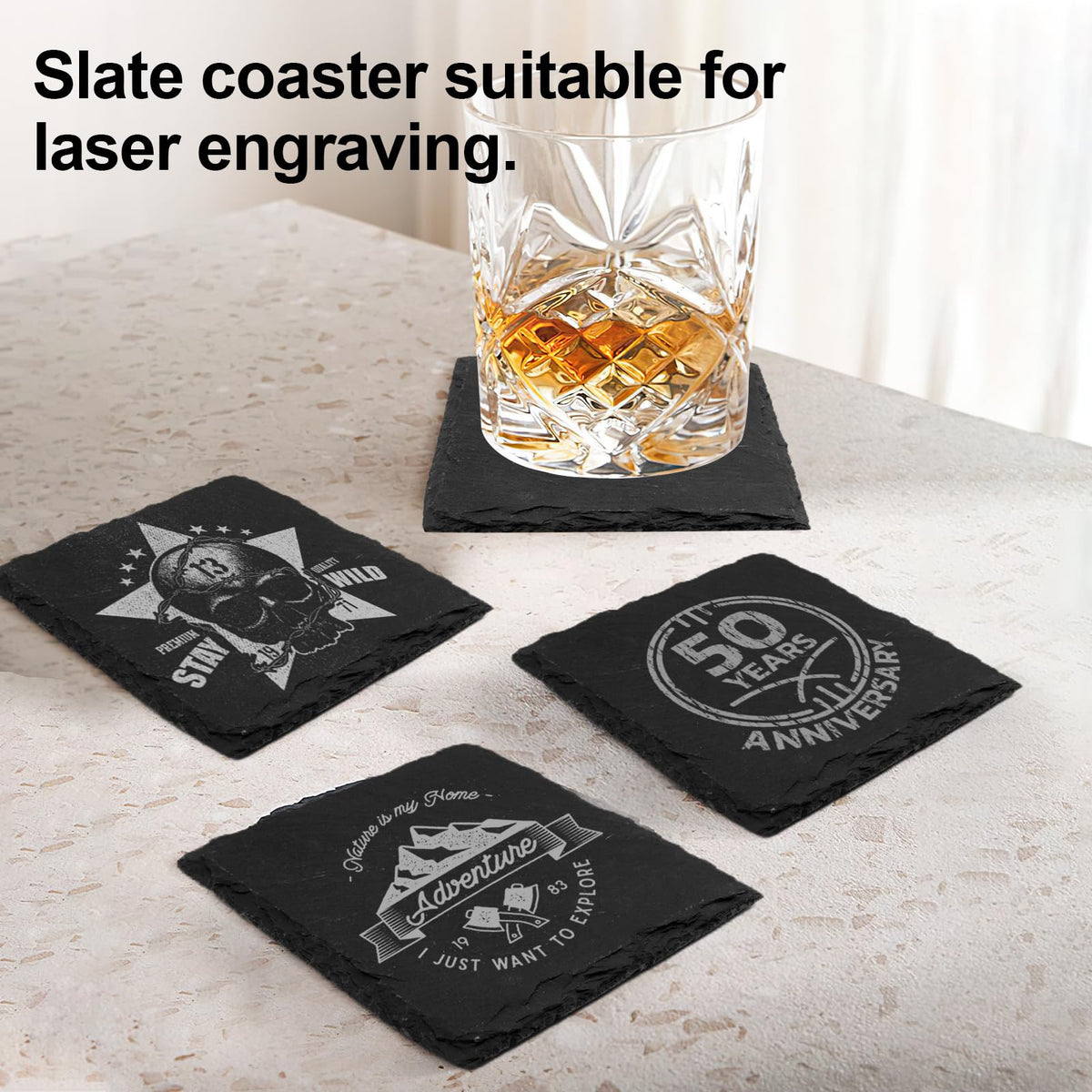 Dhfsleo slate coaster kitchen bar use in home and office settings