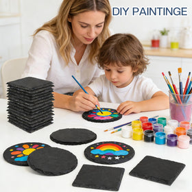 dhfsleo slate coaster designed for laser engraving and personalization.