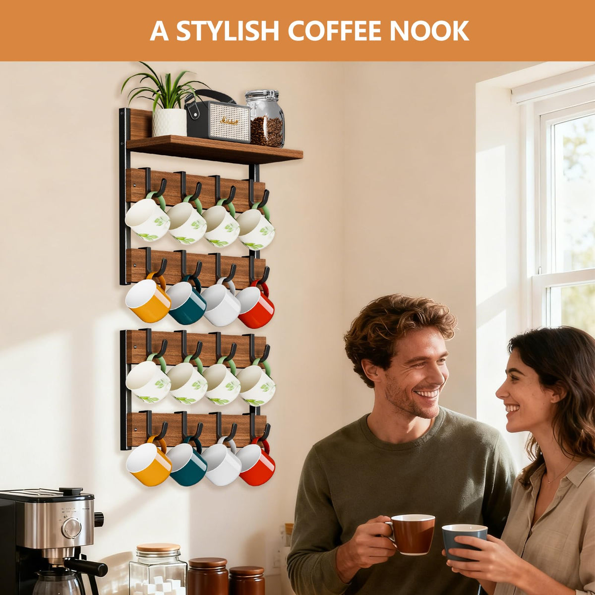 Dhmkfly minimalist industrial design adds rustic charm to kitchens and cafés.