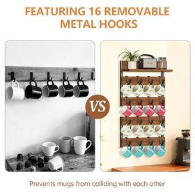 Dhmkfly display shelf holds beans, jars, or teas for convenient pantry setup.