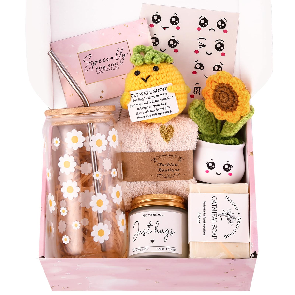 DHQH Get Well giftbox daisy cup—soothing tea moments for recovery.