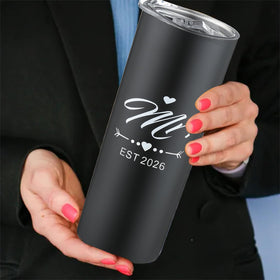 DHQH Mr and Mrs 2026 tumbler ideal gift for engagements and weddings.